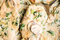 Creamy Garlic Pork Chops with Lighter Sauce