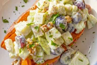 Waldorf Salad with Greek Yogurt Dressing — Light Apple & Walnut Salad