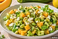 Raw Zucchini and Melon Salad Ready in 30 Minutes (No Cooking)