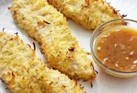 Coconut-Crusted Chicken Tenders with Mango Dipping Sauce