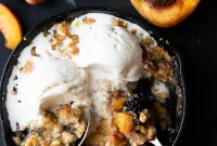 Keto Almond Flour Peach and Blackberry Crisp Recipe
