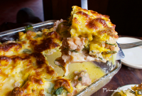 Low-Carb Breakfast Lasagna with Veggies and Cheese