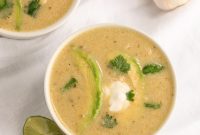 Creamy Chile Verde Chicken Soup in the Instant Pot