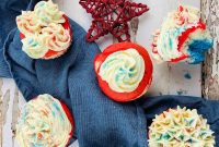 Patriotic Red, White & Blue Cupcakes Recipe for Celebrations