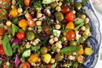 Mediterranean Chickpea Salad with Lemon, Herbs & Feta