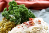 Creamy Green Chile Bacon Chicken Smothered in Cheese