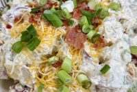 Creamy Loaded Potato Salad with Bacon and Chives