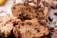 Chocolate Chunk Banana Bread Recipe with Melting Chocolate Chunks