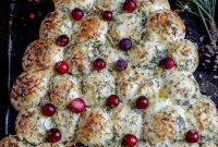 Cheesy Christmas Tree Bread with Garlic Butter Twist