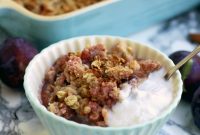 Coconut Plum Crisp (Vegan Dessert Recipe)