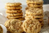 Chewy Toffee Cookie Recipe with Crunchy Toffee Bits