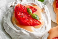 Mini Pavlova Nests with Grapefruit Curd Filling