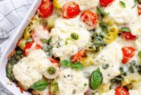 Creamy Baked Ricotta Pesto Pasta with Golden Parmesan Crust