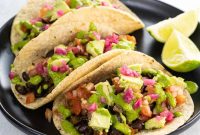 Flavorful Black Bean Vegan Tacos with Avocado Salsa