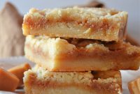 Salted Caramel Butter Bars Recipe with Buttery Shortbread Crust