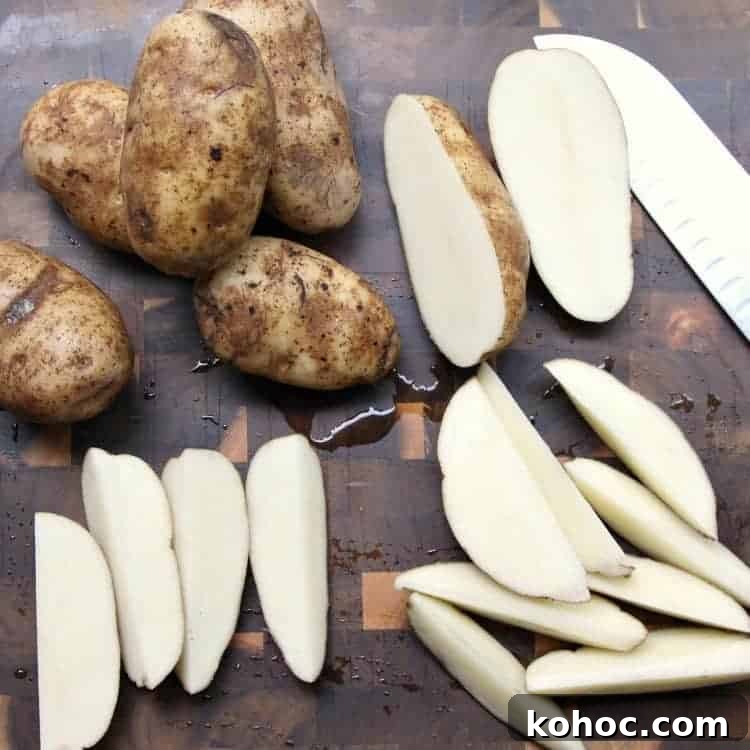 Taco-Seasoned Oven-Baked Potato Wedges 4 Oven Baked Potato Wedges - how to cut potato wedges