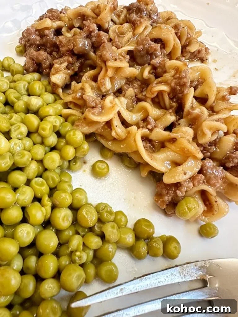Quick Hamburger Noodle Hotdish Recipe: Fast Weeknight Dinner 2 img 1093 1