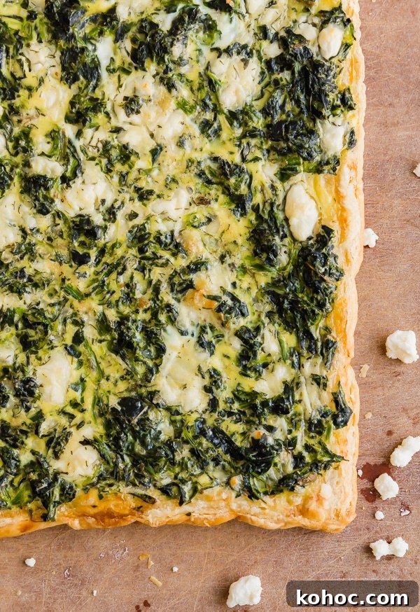 Spinach and Feta Breakfast Puff Pastry Pizza Recipe 3 Spanakopita