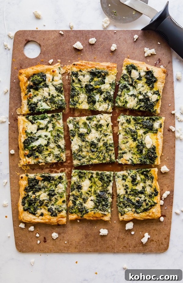 Spinach and Feta Breakfast Puff Pastry Pizza Recipe 5 Feta cheese