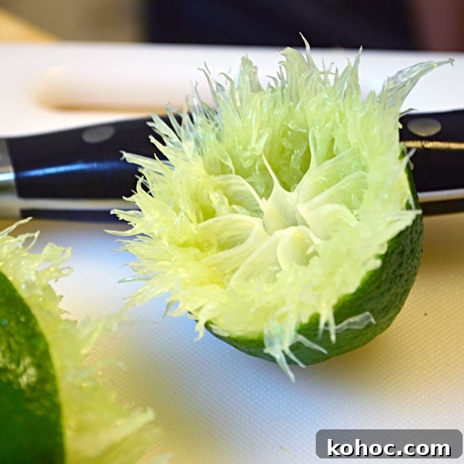Creamy Margarita Popsicles Recipe — Frozen Cocktail Pops for Summer 3 Juice those limes!