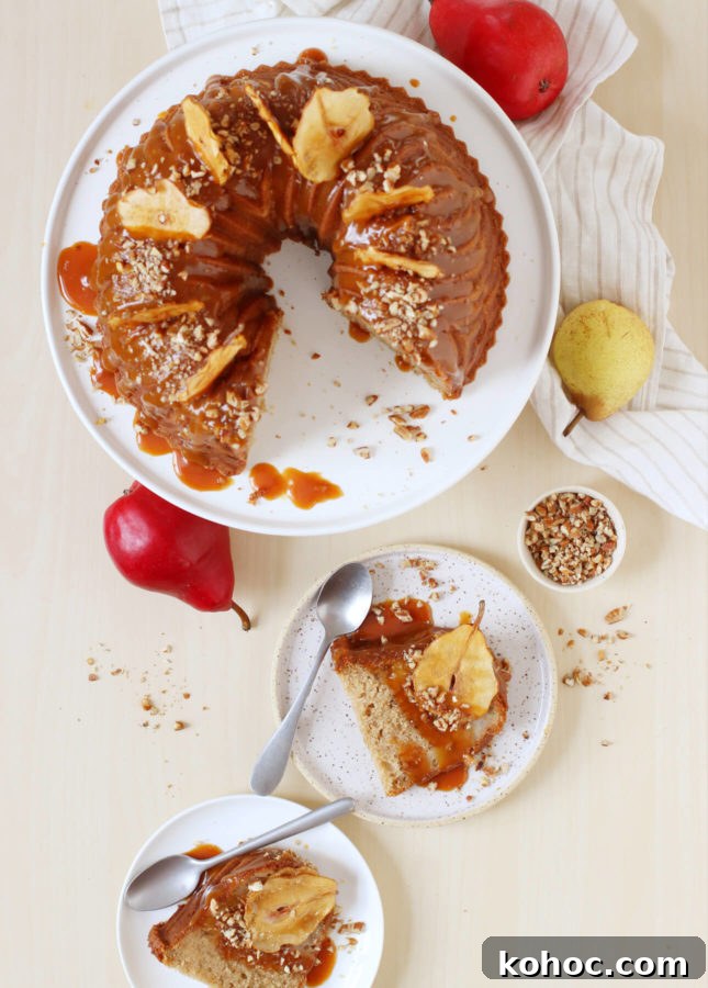 Spiced Pear Bundt Cake with Salted Caramel Drizzle 5 Spiced Pear Bundt Cake with Salted Caramel Sauce