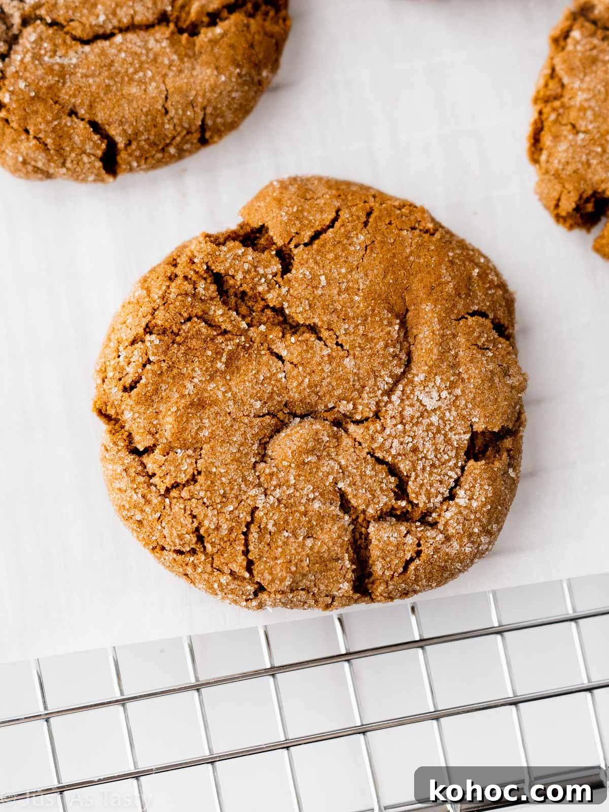Crispy Gluten-Free Gingersnap Cookies You’ll Love 3 Close-up of a gingersnap cookie.