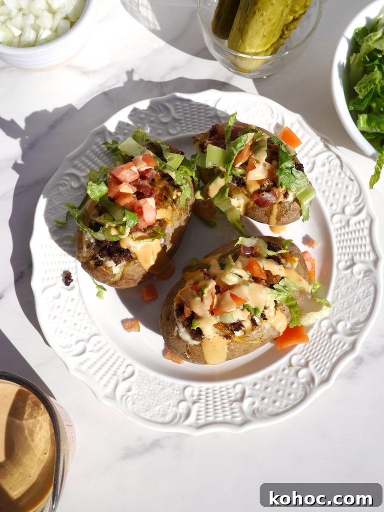 Twice-Baked Cheeseburger Stuffed Potatoes with Bacon 7 img 13594 6