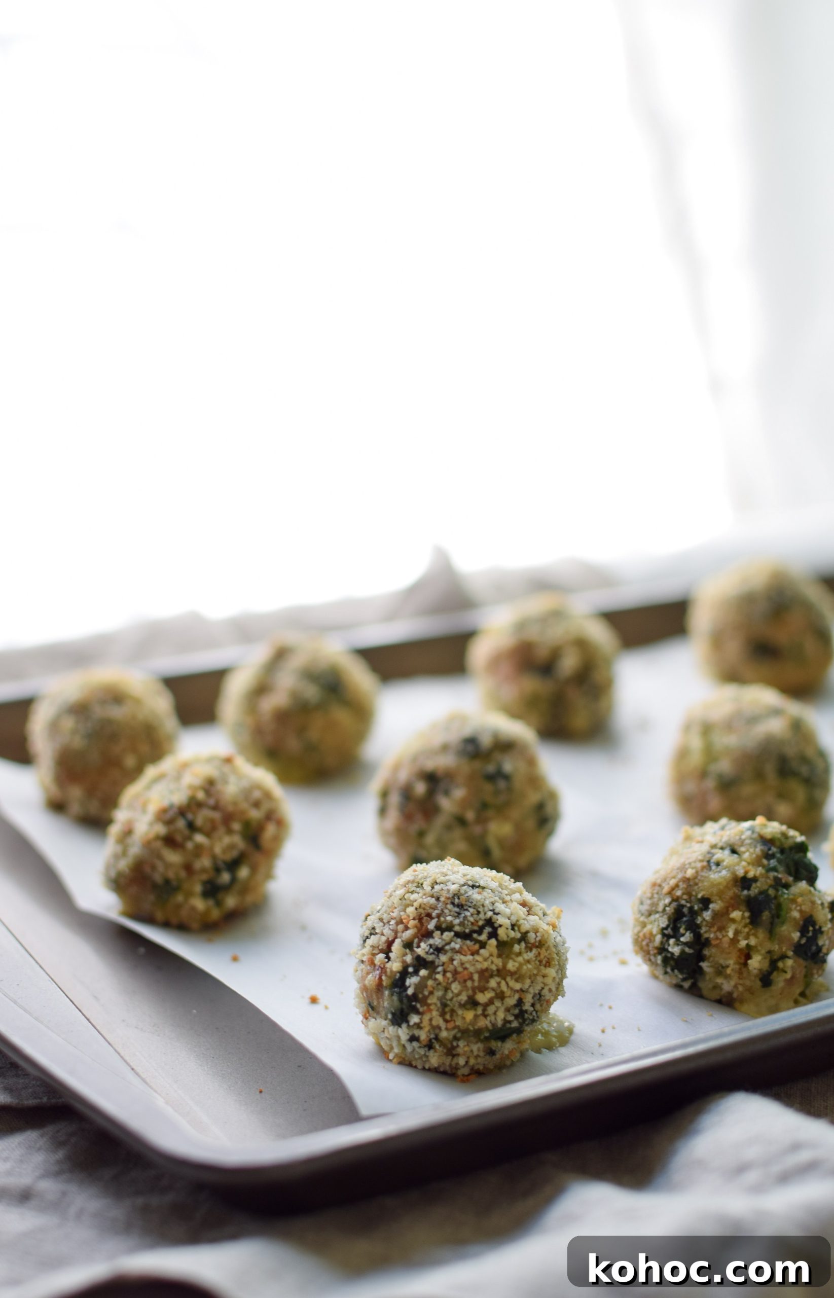 Spicy Baked Turkey Spinach Meatballs - finished dish