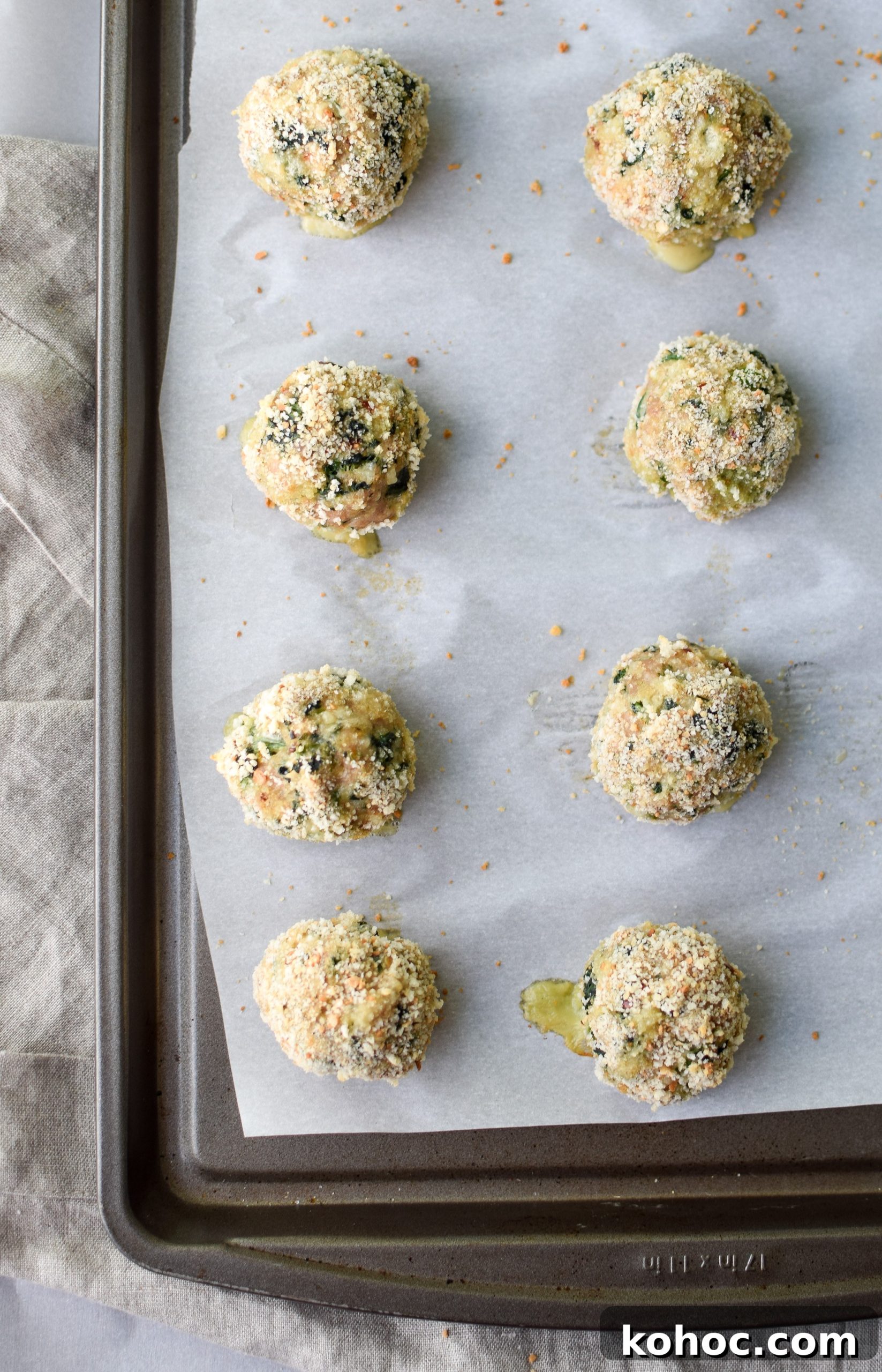 Spicy Baked Turkey Spinach Meatballs final photo