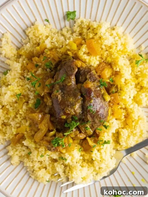 a plate of Moroccan lamb shank tagine