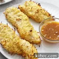 Coconut-Crusted Chicken Tenders with Mango Dipping Sauce 2 Coconut Chicken Tenders