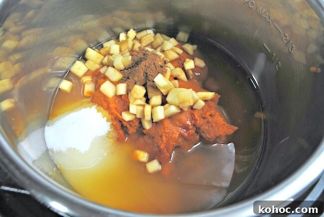 Instant Pot Pumpkin-Apple Butter Recipe for Fall Spreads 4 How to make apple pumpkin butter in the Instant Pot
