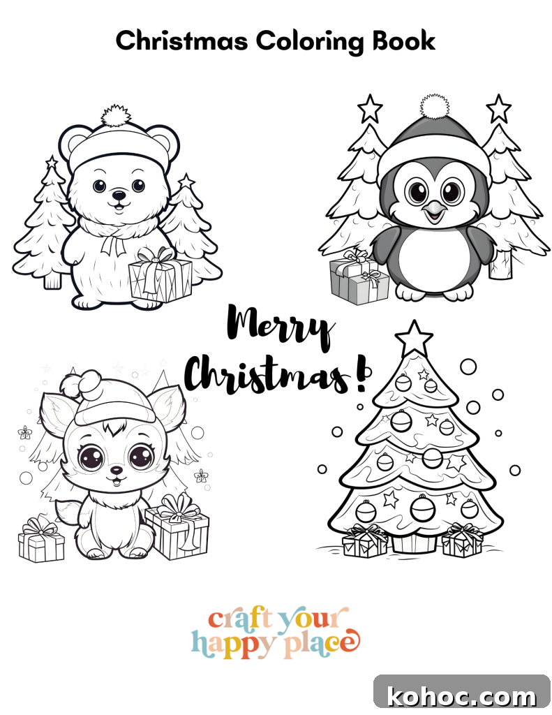 Free Printable Christmas Coloring Pages for Kids & Adults 2 Christmas coloring page preview