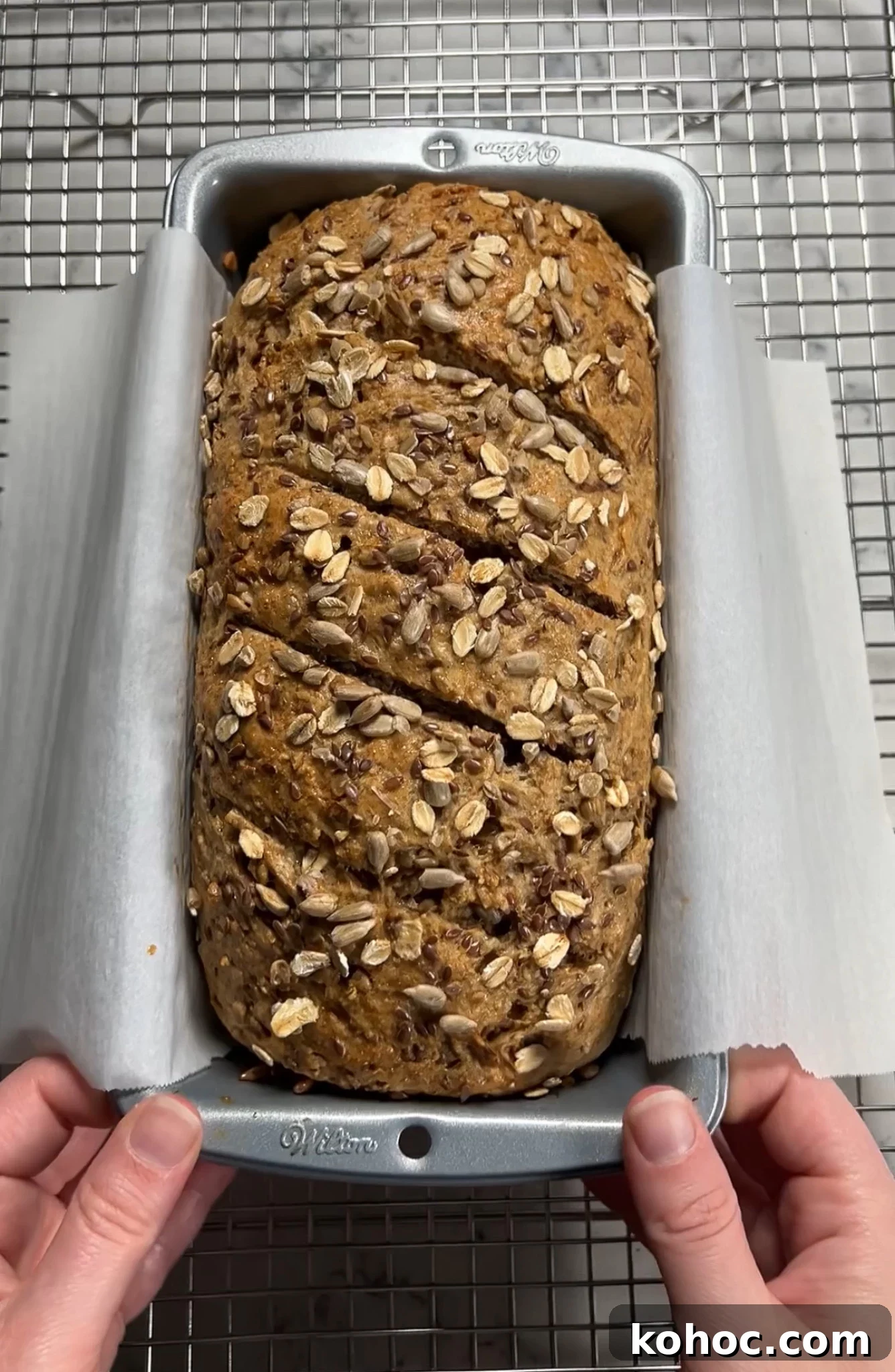 Whole Grain Loaf Recipe: Rustic Nordic Grovbrød Guide 17 Bread after baking.