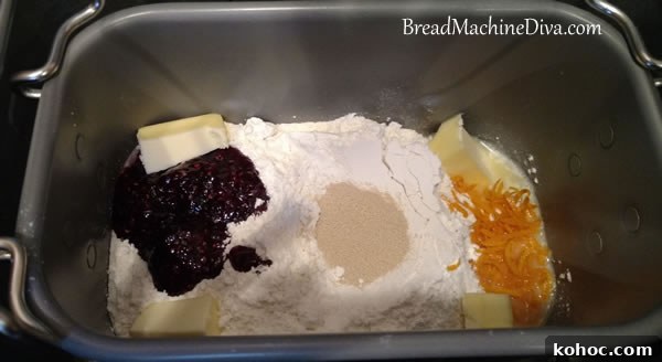 raspberry bread ingredients in the bread machine