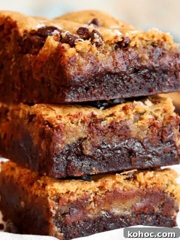 chocolate chip cookie brownies