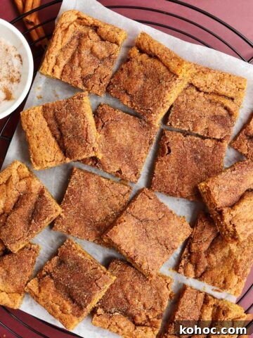 pumpkin snickerdoodle bars