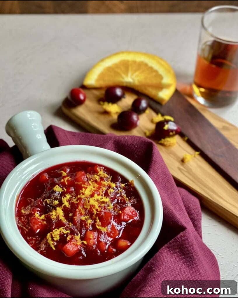 Marsala Cranberry Apple Sauce Recipe for Holiday Meals 2 Cranberry Apple Sauce with Marsala plated