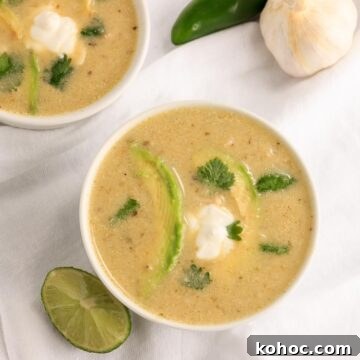 Instant Pot Creamy Chile Verde Chicken Soup