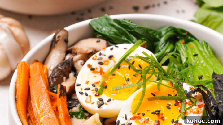 Gluten-free ramen in a white bowl.
