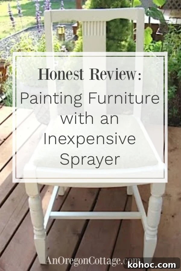 Pro Tips for Painting with an Affordable Handheld Paint Sprayer 2 Review-painting furniture with sprayer