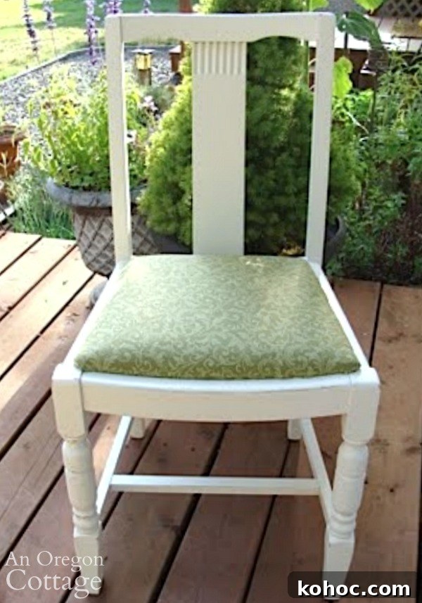Pro Tips for Painting with an Affordable Handheld Paint Sprayer 6 Using Paint Sprayer-finished chair