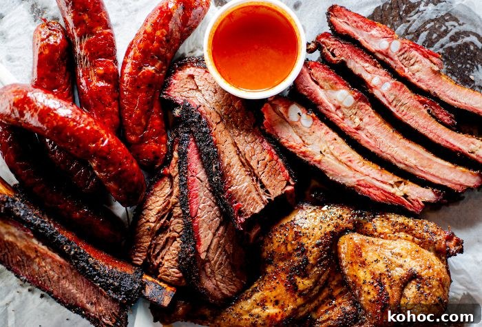 35 Mouthwatering Smoker Recipes for Beef, Ribs, Veg & More 2 barbecue smoked meat platter