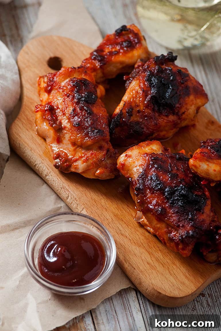 Smoked BBQ Chicken Thighs Smoked BBQ Chicken Thighs