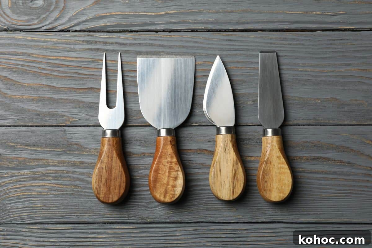 Must-Have Charcuterie Board Accessories for Entertaining 5 Cheese knives.