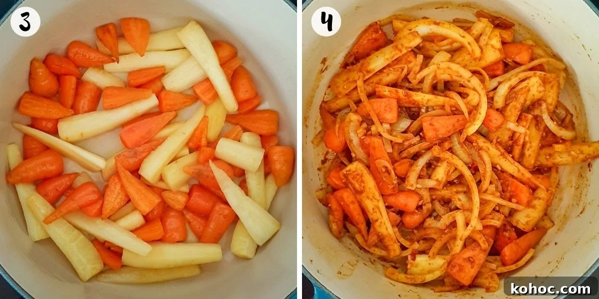fry with spices and tomato