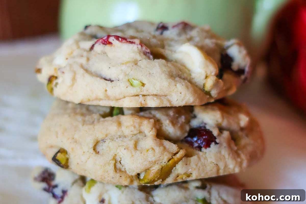 30 Top Gluten-Free Recipes from 2023 You’ll Want to Try 21 3 stacked cranberry pistachio cookies