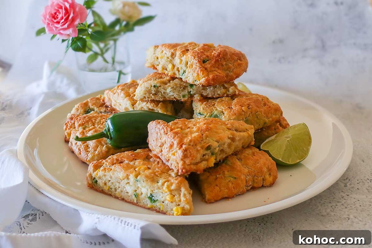 30 Top Gluten-Free Recipes from 2023 You’ll Want to Try 23 jalapeno, corn, feta, scones on a plate