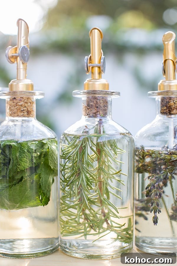 Garden Cocktail Party: Mix & Match Refreshment Bar Ideas 6 Herb simple syrups infused