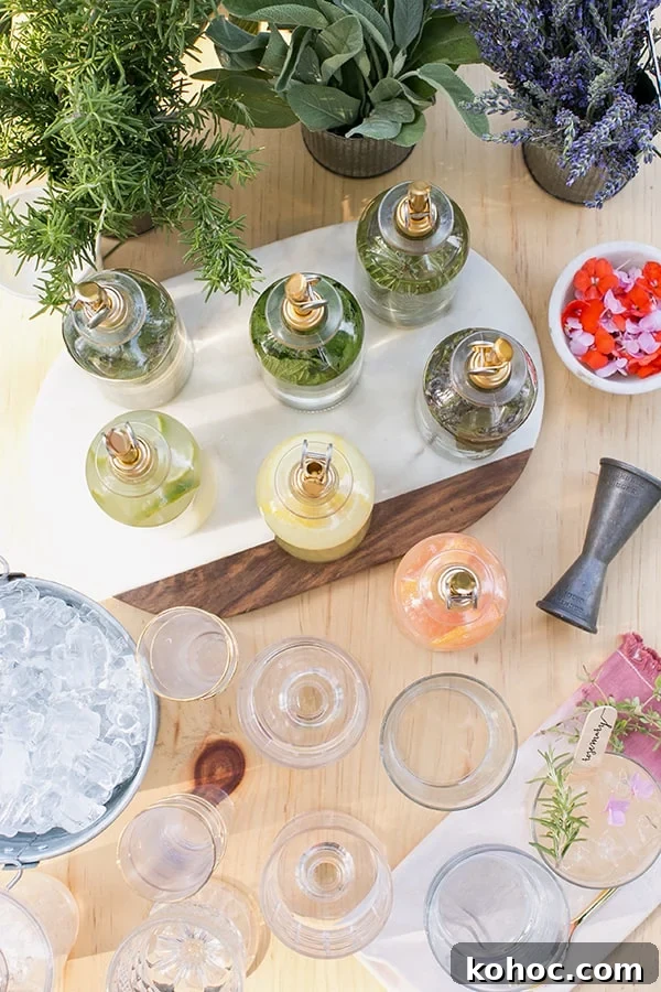 Garden Cocktail Party: Mix & Match Refreshment Bar Ideas 9 Garden cocktail bar ingredients
